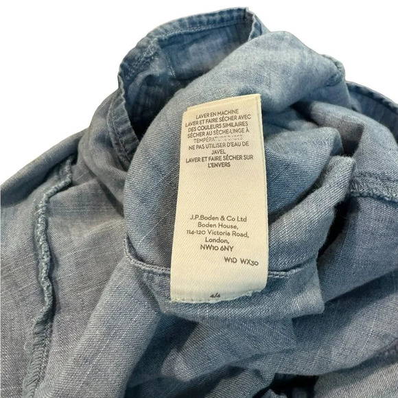 💕EUC Vintage Boden Big Girl Jumpsuit size 13/14 Y chambray with pink trim 💕 - Picture 8 of 8